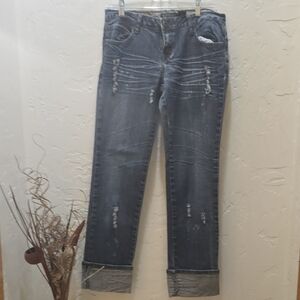 3/$10 Zana Di Blue Low Rise Cuffed Ankle Jeans